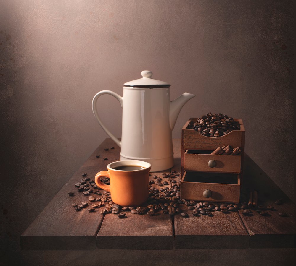 Natureza morta com café vintage de Margareth Perfoncio