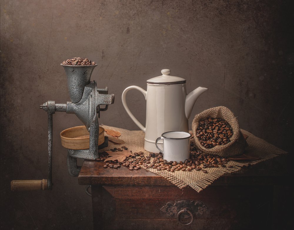 Natureza morta com café vintage de Margareth Perfoncio