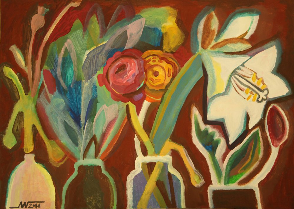 Flores abstratas vibrantes de Marina Gorkaeva