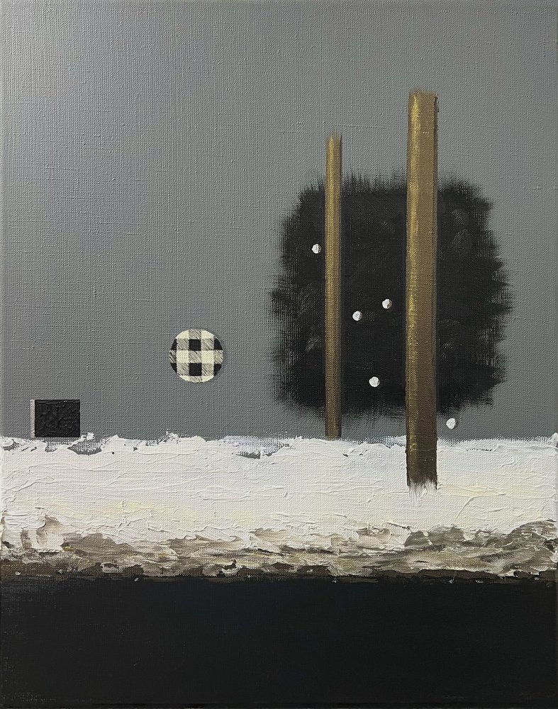Pilares nevados (abstrato) de Marina Kozyr