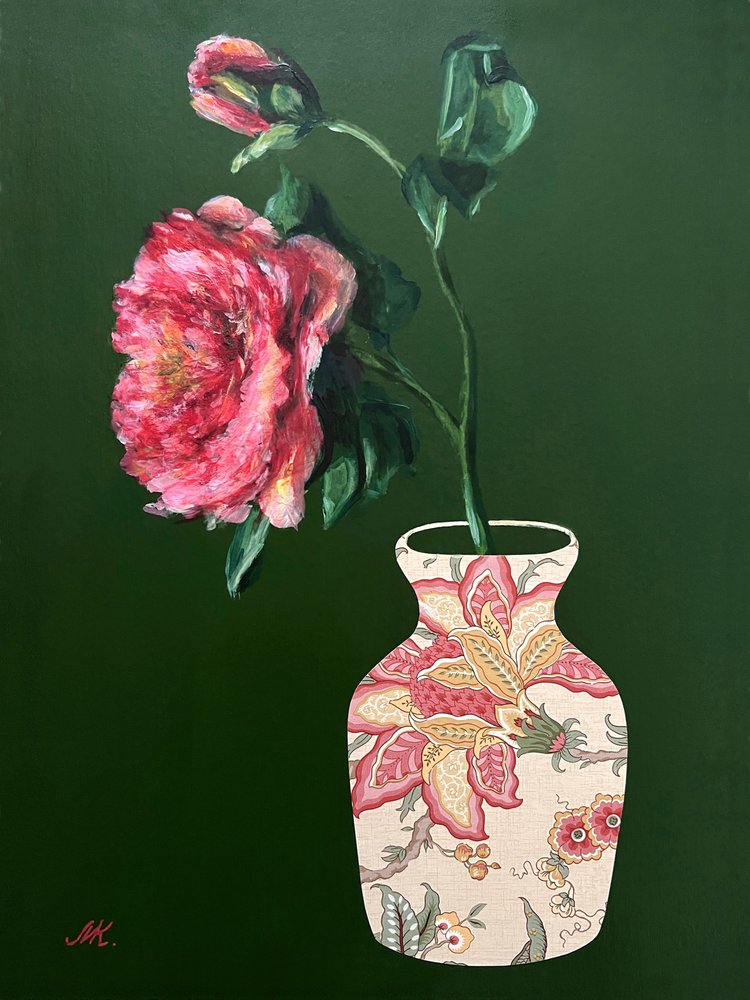 Vaso floral em rosa vivo de Marina Kozyr