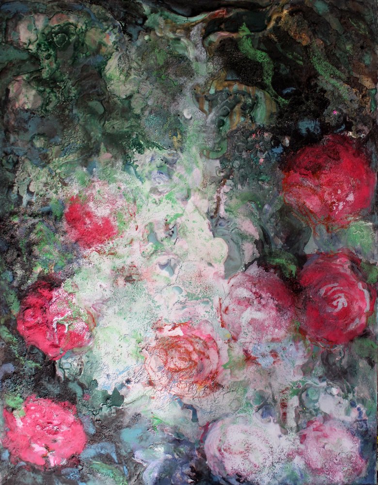 Jardim de Rosas Abstrato de Marina Nelson