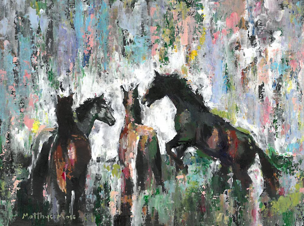 Cavalos Selvagens Expressivos de Matthys Moss