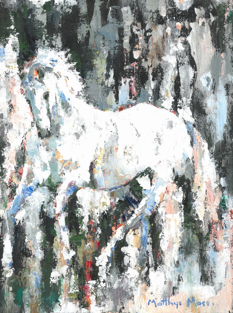 Cavalo Branco Enérgico de Matthys Moss