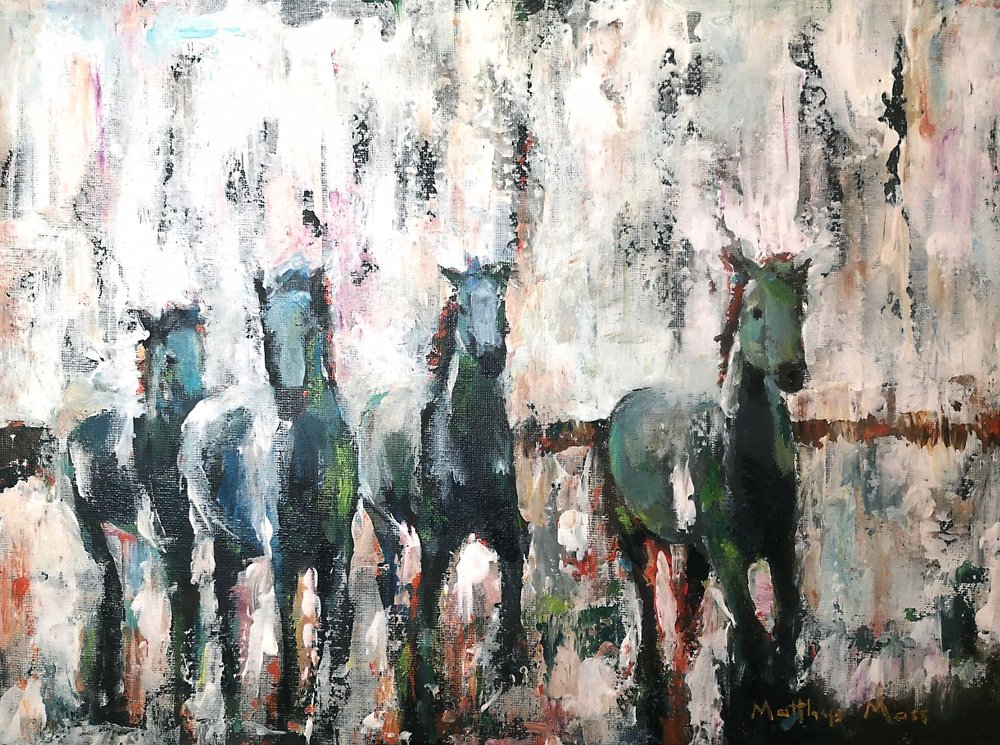 Cavalos selvagens a galopar de Matthys Moss