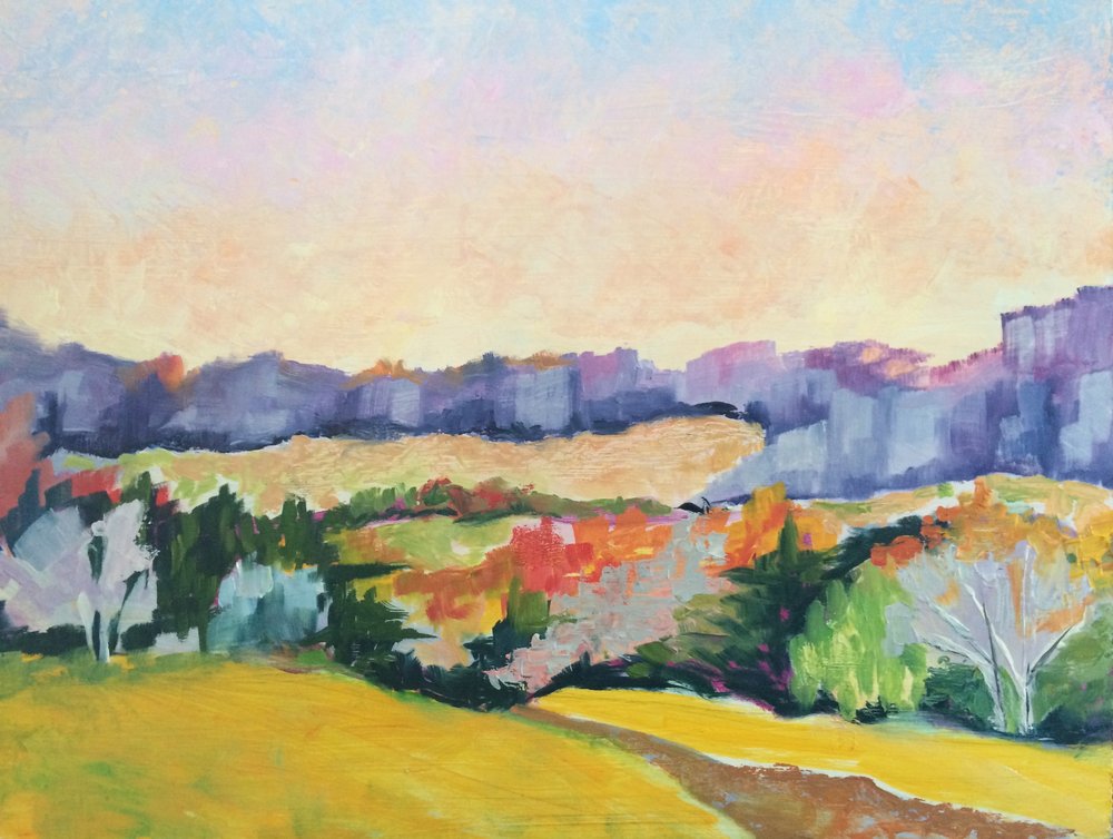 Paisagem outonal colorida de Maxine Shore