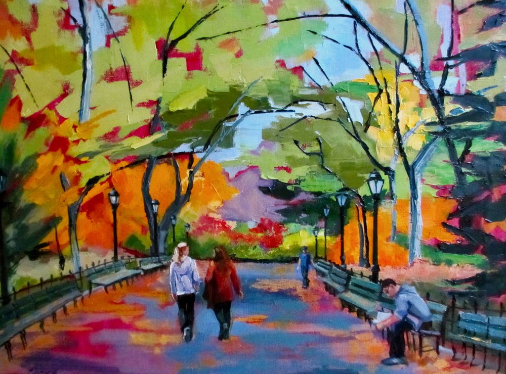 Parque colorido no outono de Maxine Shore