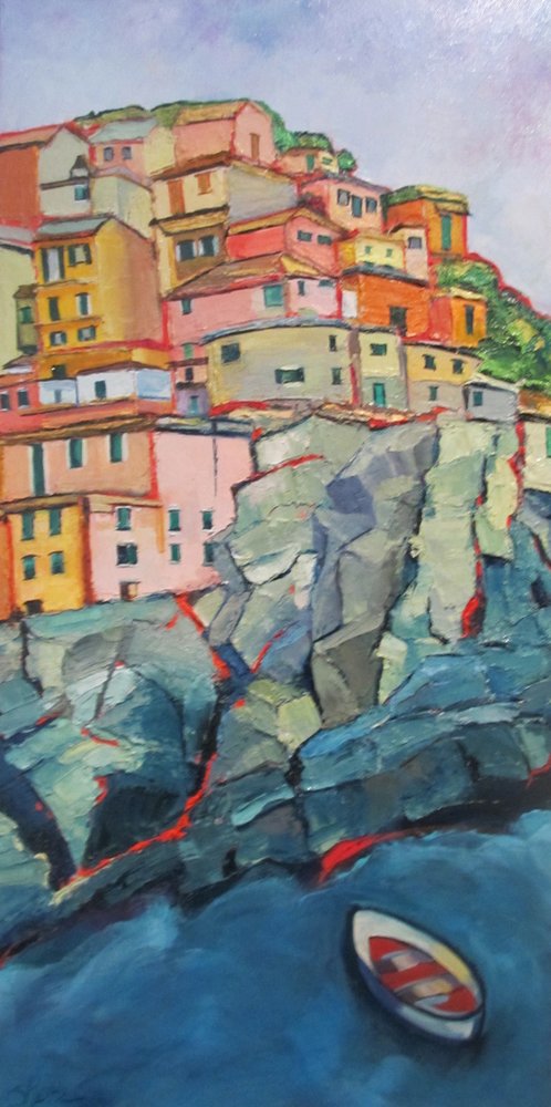 A colorida costa de Cinque Terre de Maxine Shore