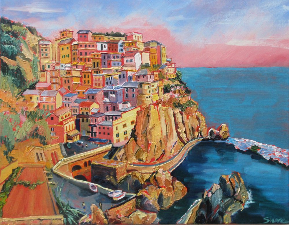 Pitoresca vila costeira italiana de Maxine Shore