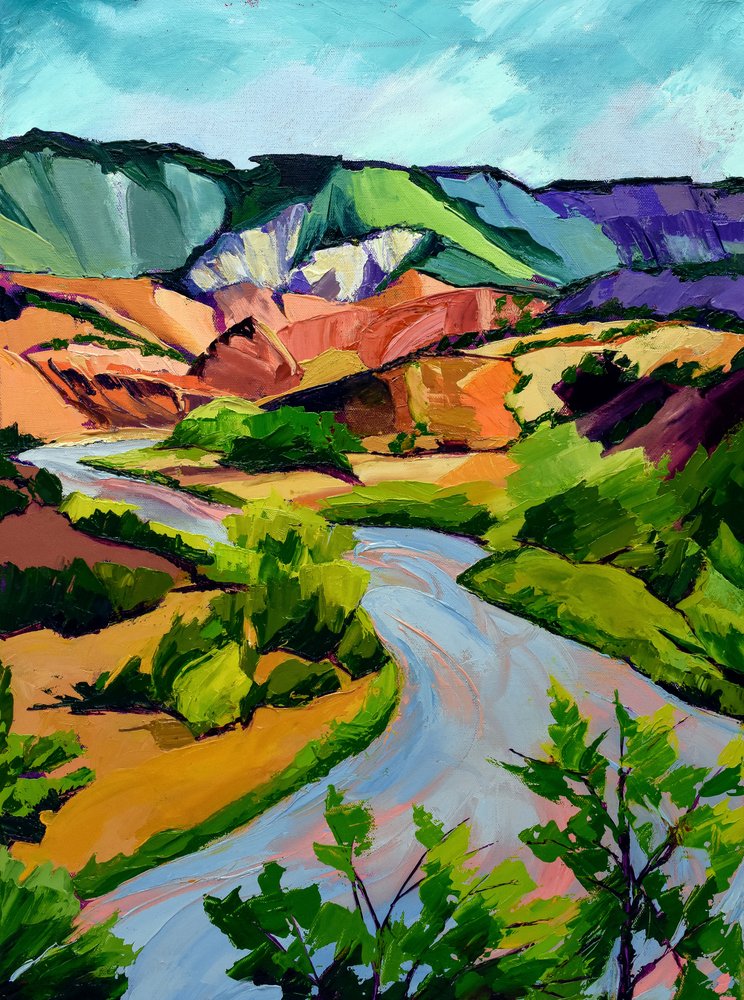 Paisagem fluvial colorida de Maxine Shore