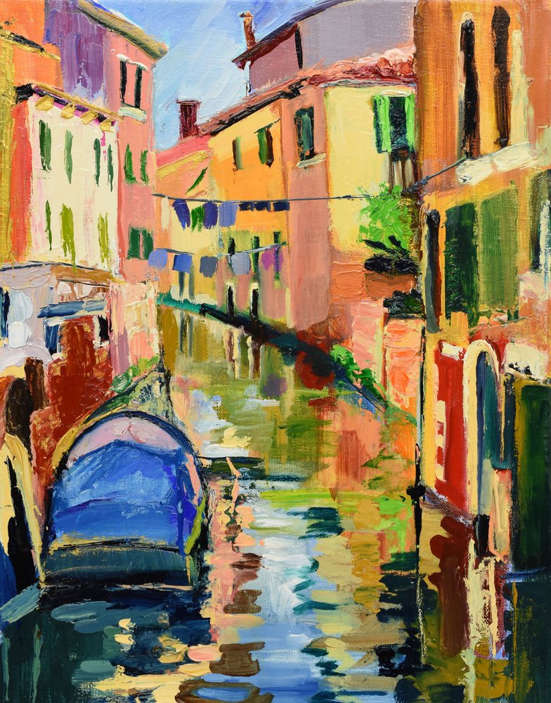 Canal colorido de Veneza de Maxine Shore