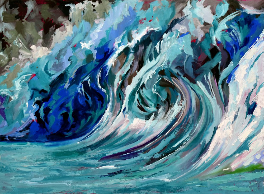 Onda do mar a rebentar de Maxine Shore