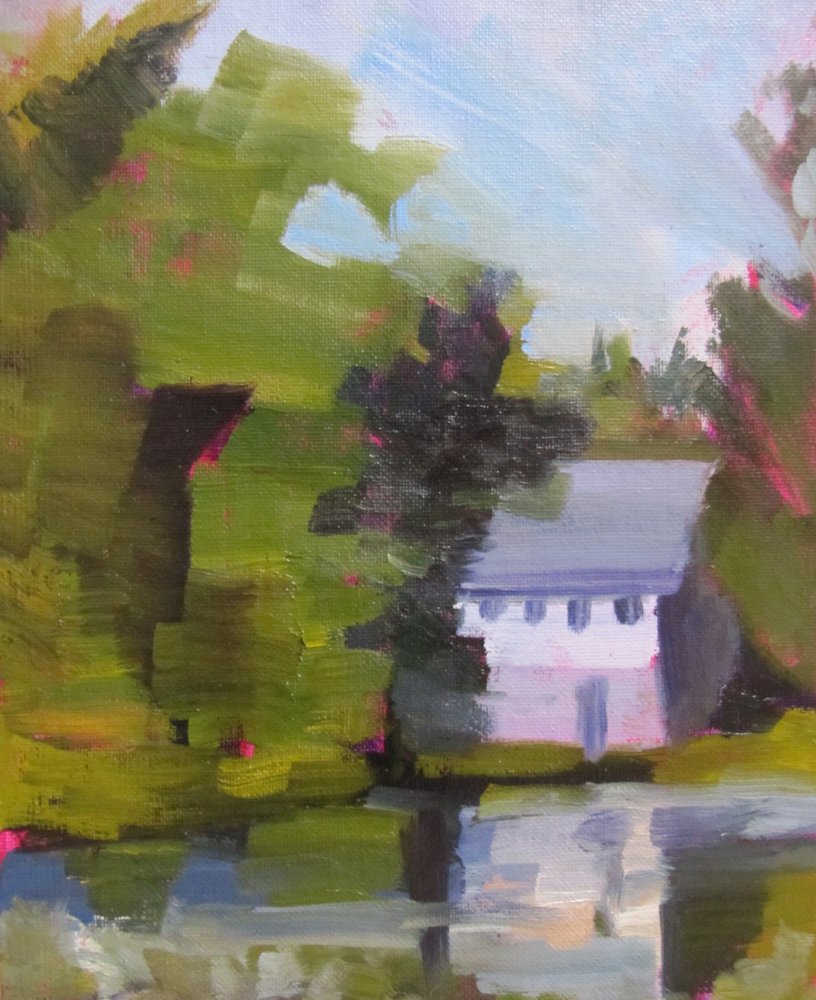 Casa impressionista à beira do lago de Maxine Shore