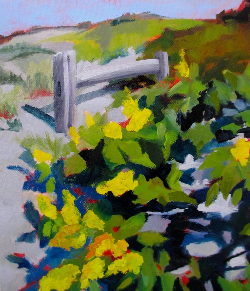 Caminho Ensolarado com Flores Amarelas de Maxine Shore