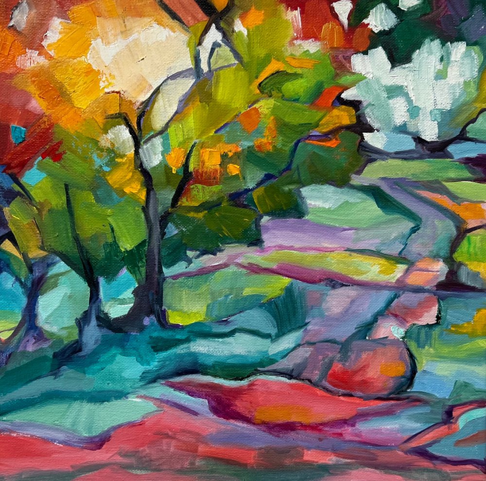 Paisagem abstrata vibrante de Maxine Shore
