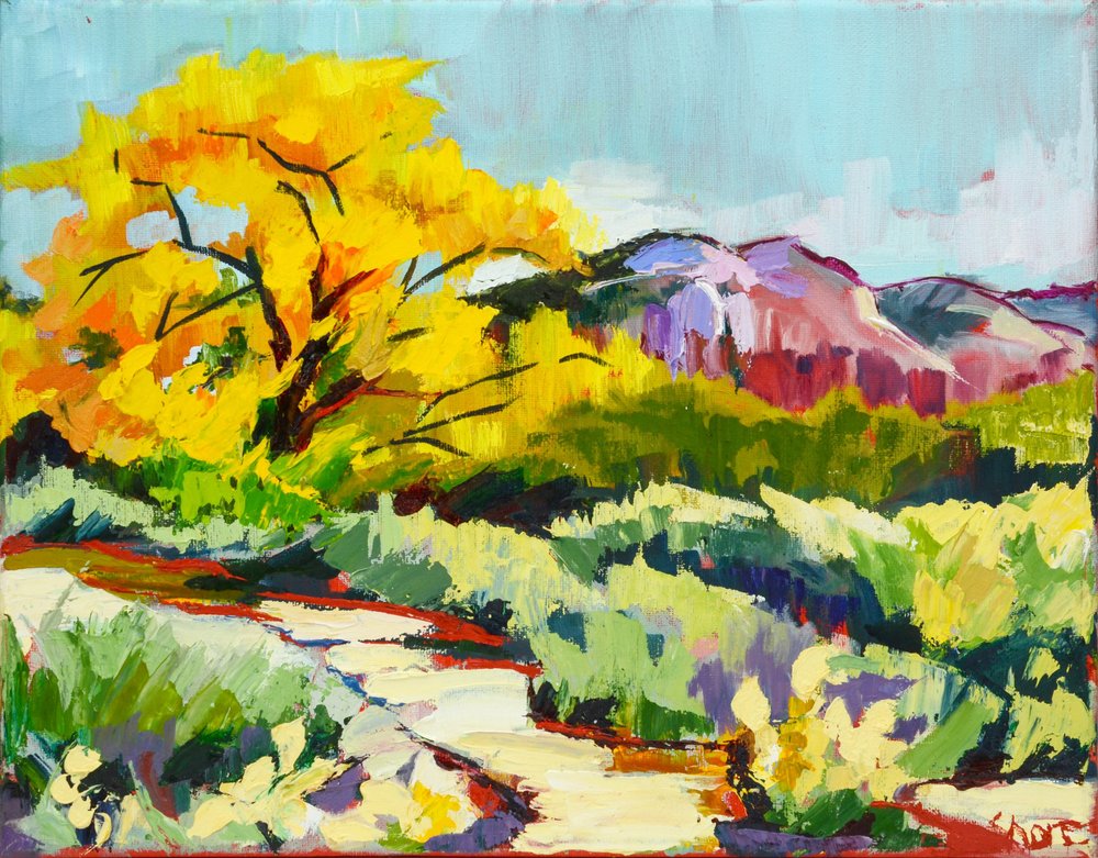Caminho outonal colorido de Maxine Shore