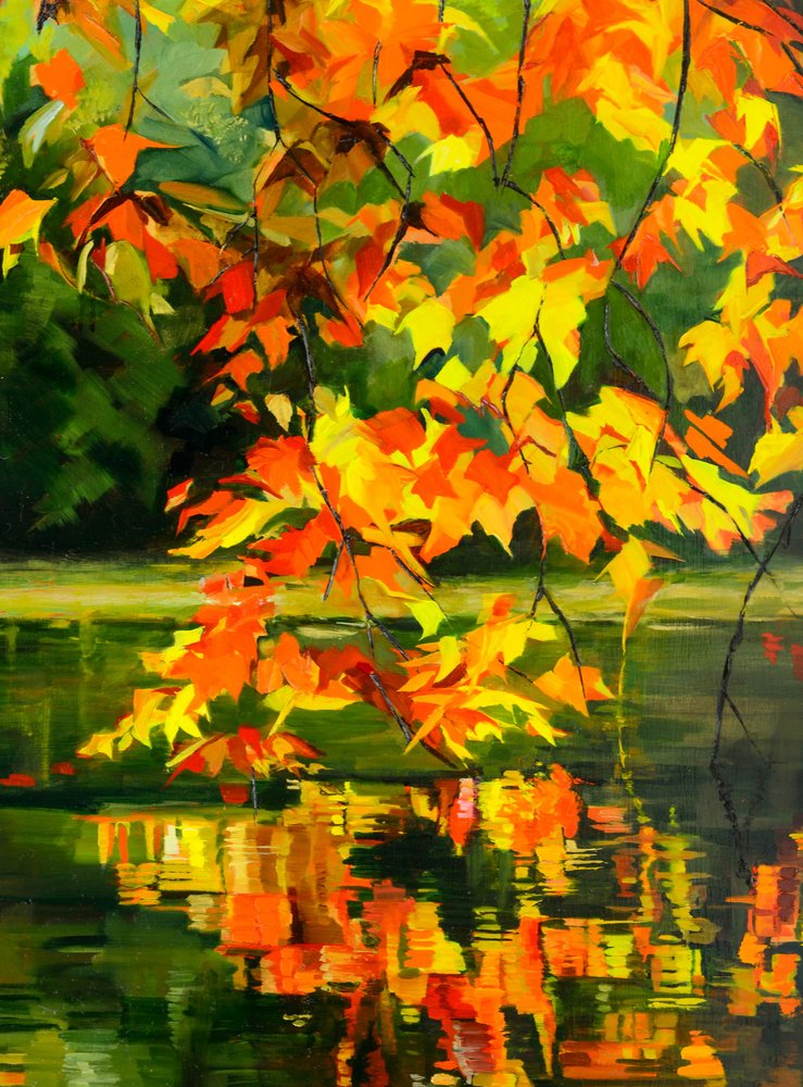 Reflexão outonal vibrante de Maxine Shore