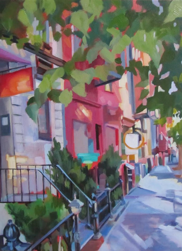 Rua animada da cidade de Maxine Shore