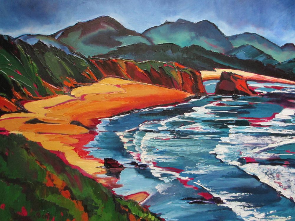 Panorama costeiro vibrante de Maxine Shore