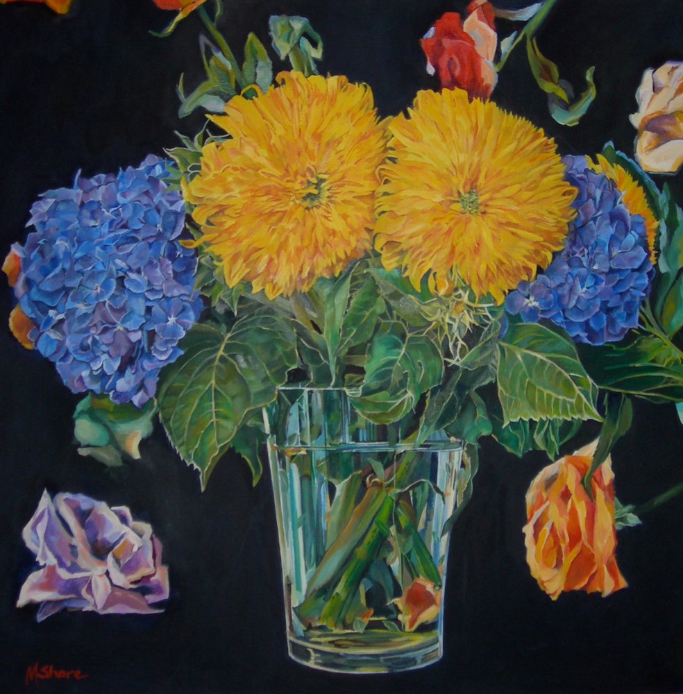 Natureza morta floral vibrante de Maxine Shore