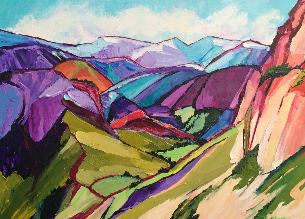 Paisagem montanhosa vibrante de Maxine Shore