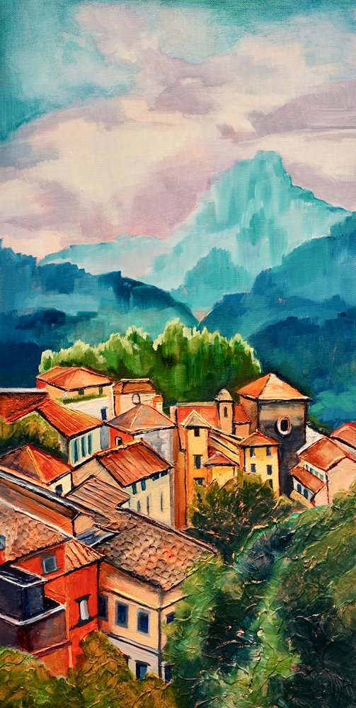 Uma animada aldeia de montanha de Maxine Shore