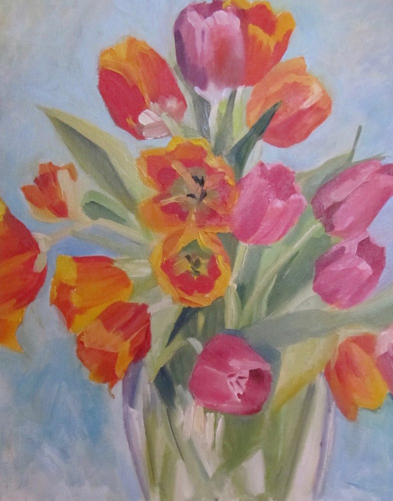 Tulipas primaveris vibrantes de Maxine Shore