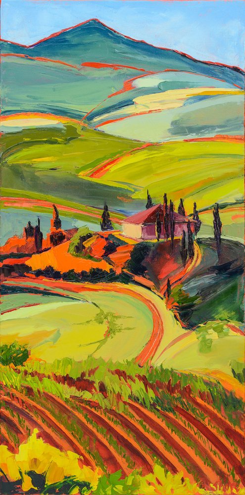 Paisagem vibrante da Toscana de Maxine Shore