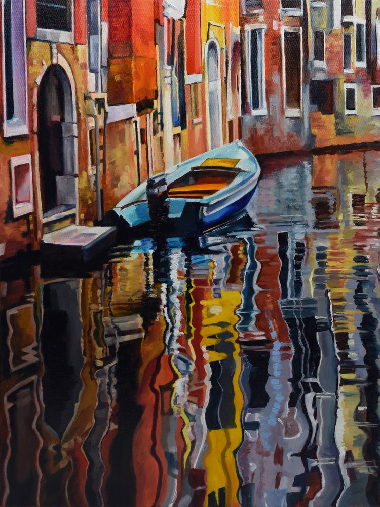 Barco da vibrante Veneza de Maxine Shore