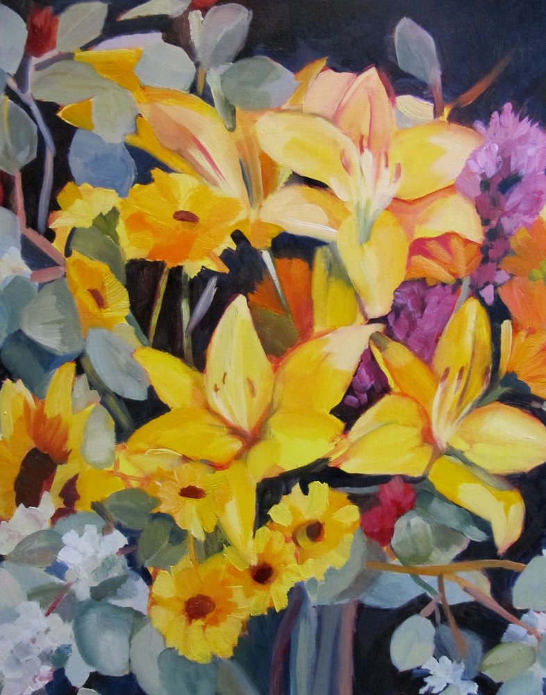 Ramo de flores amarelas vibrantes de Maxine Shore