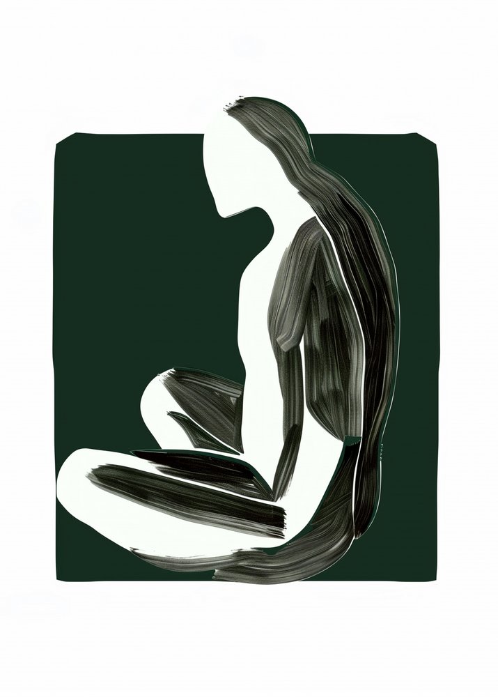 Figura sentada em silêncio de May Hilma