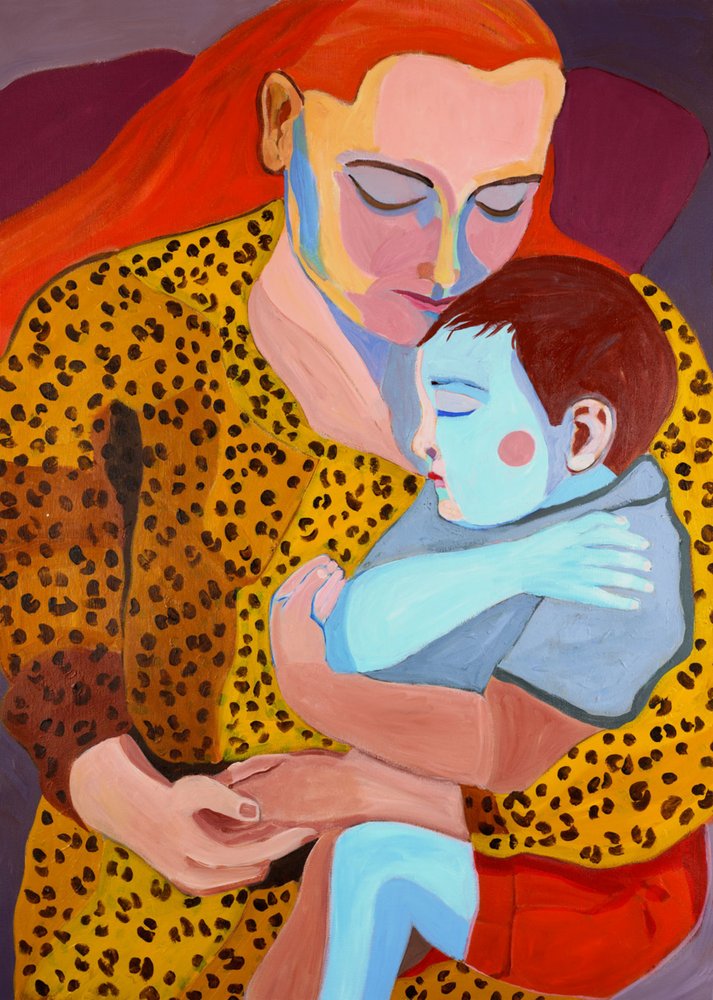 Abraço carinhoso entre mãe e filho de Monica Prentice