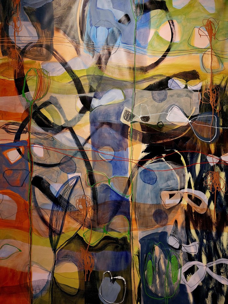 Fluxo abstrato colorido de Monika Riethmueller