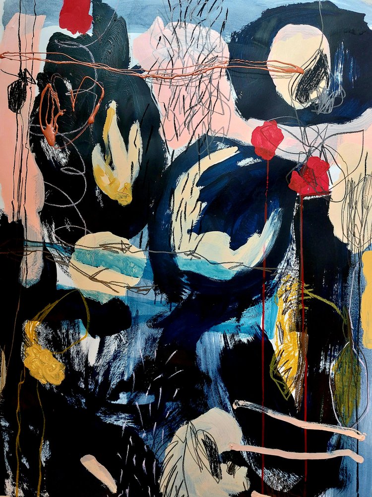 Fluxo abstrato sombrio de Monika Riethmueller