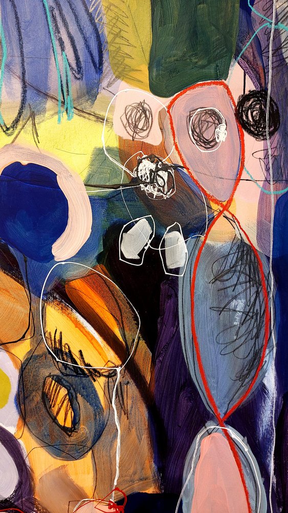 Camadas abstratas dinâmicas de Monika Riethmueller