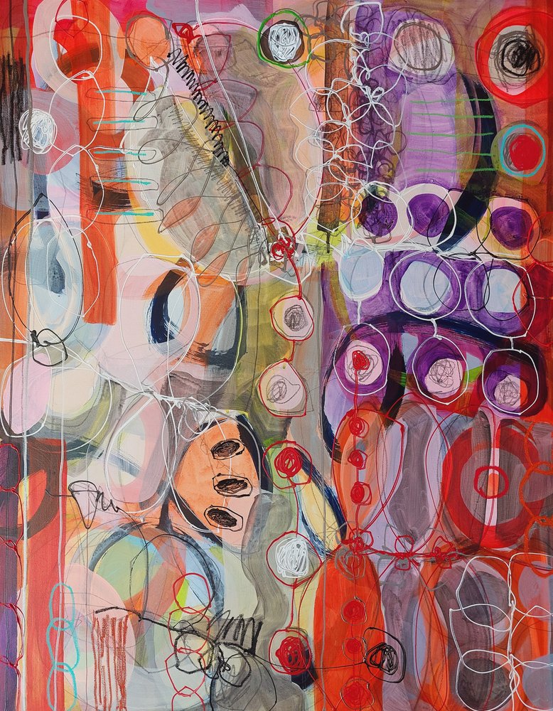 Fluxo abstrato vibrante de Monika Riethmueller