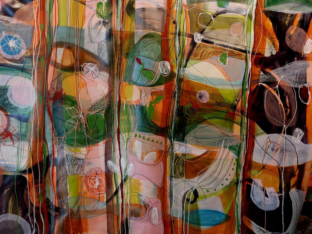 Jardim abstrato vibrante de Monika Riethmueller