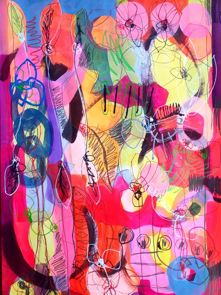 Jardim abstrato vibrante de Monika Riethmueller