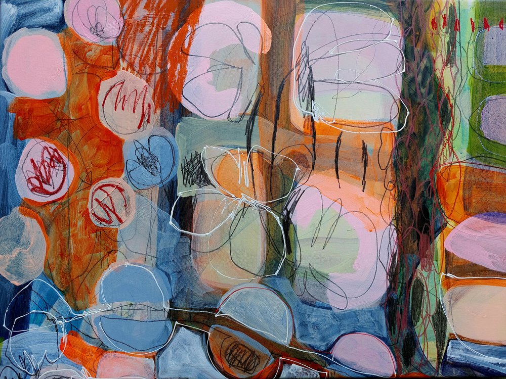 Jardim abstrato vibrante de Monika Riethmueller