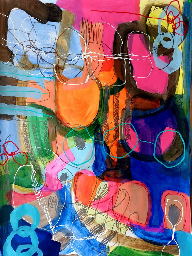 Formas abstratas vibrantes de Monika Riethmueller