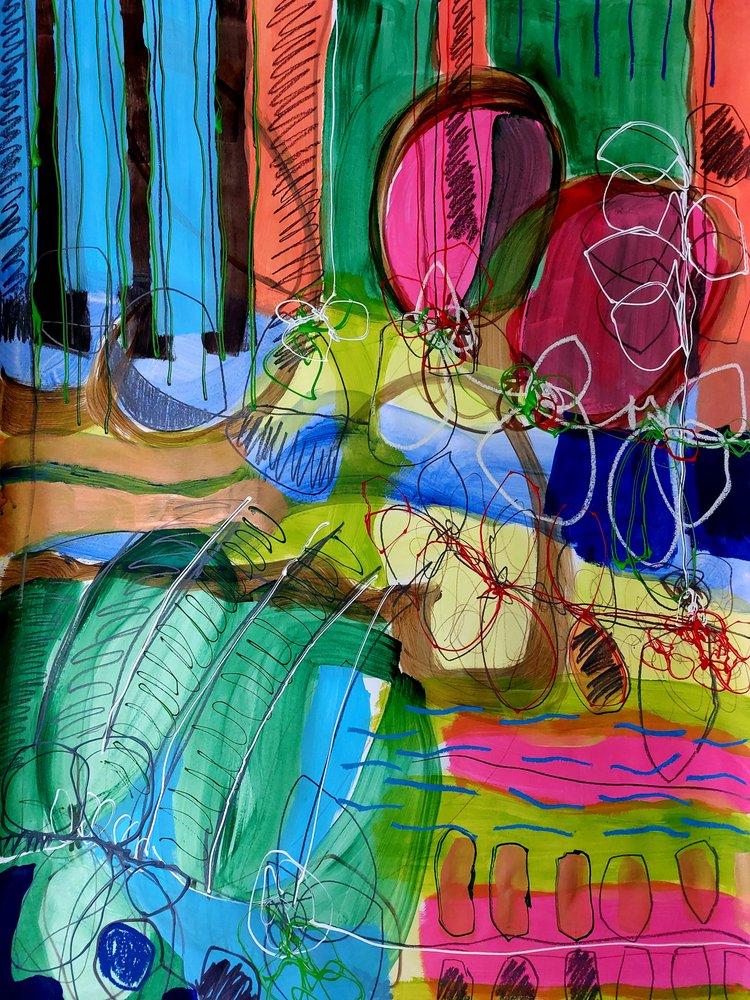 Pinceladas abstratas vibrantes de Monika Riethmueller