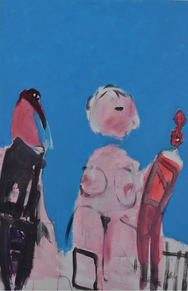 Figuras expressivas em azul de Mr PETTO