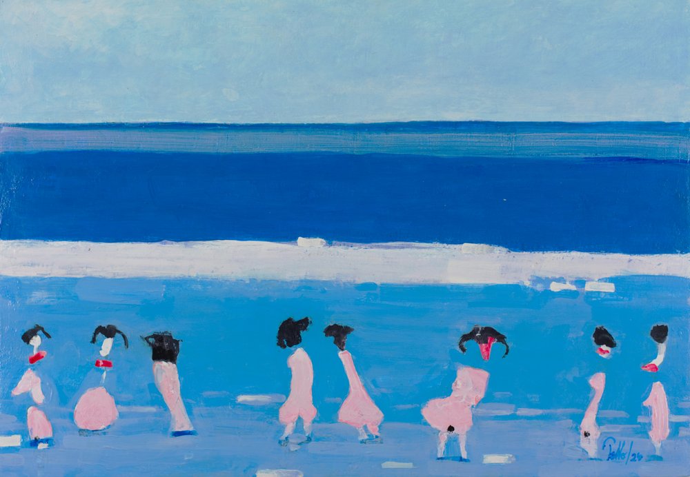 Figuras cor-de-rosa na Praia Azul de Mr PETTO