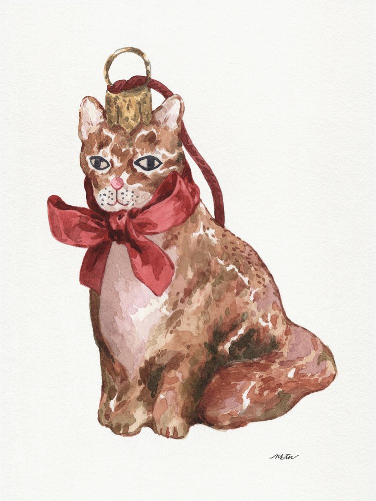 Encantador ornamento de gato de NKTN