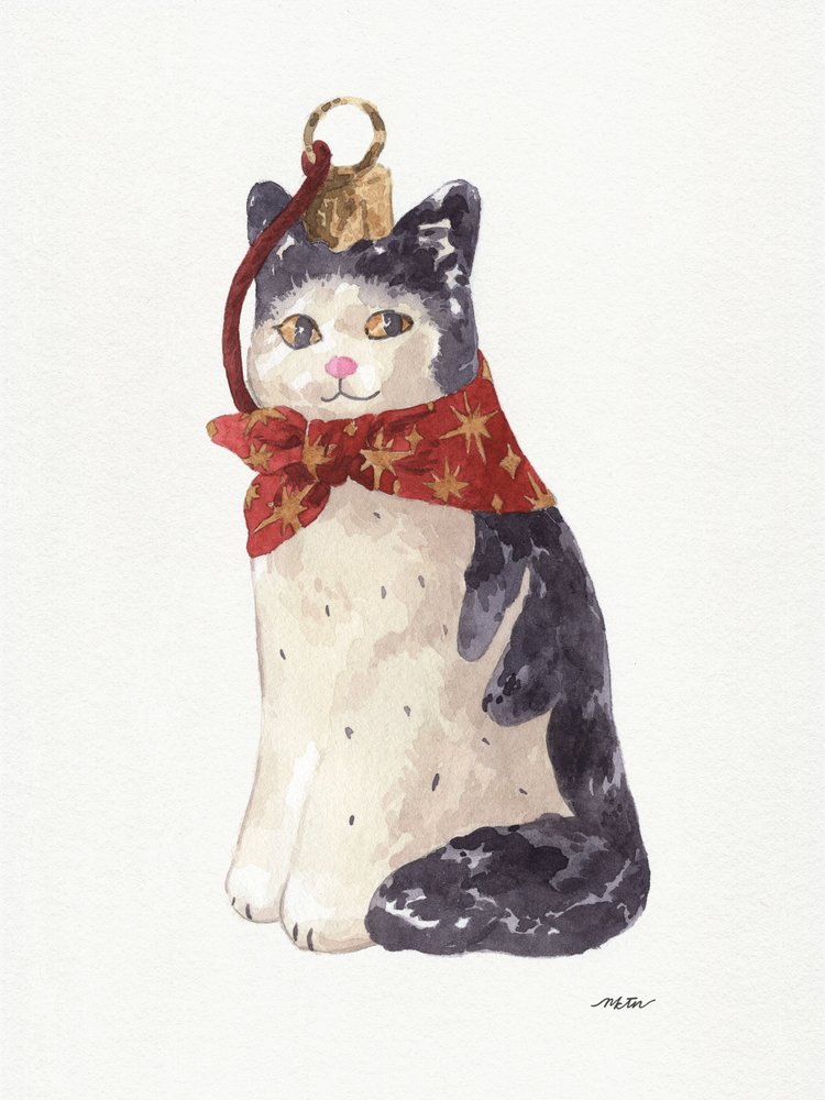 Ornamento de Natal com gato de NKTN