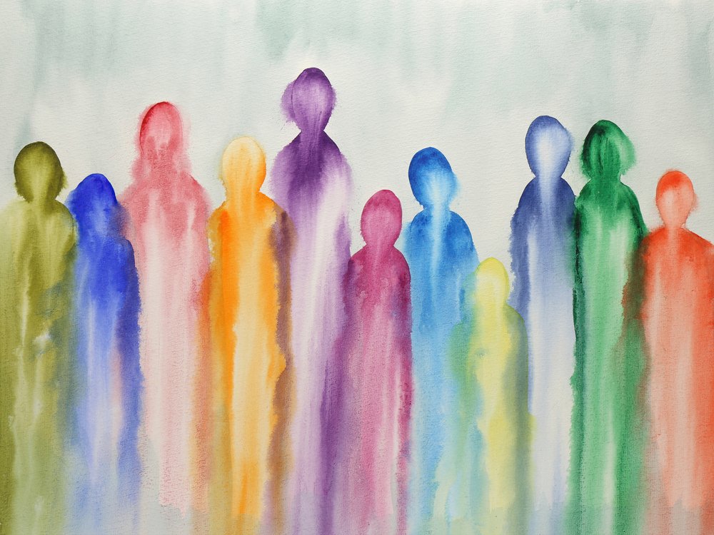 Figuras abstratas coloridas de Natalie Bruns