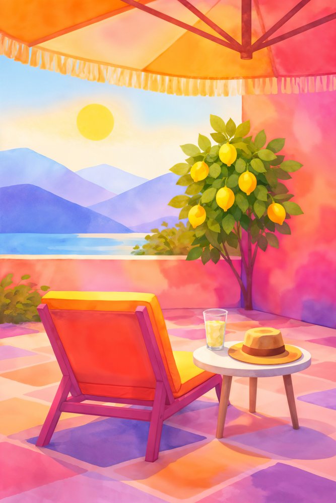 Pátio colorido de verão de Natalie Bruns