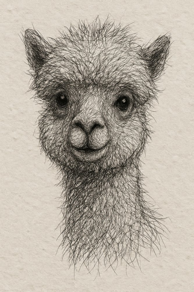 Alpaca bebé fofinha de Natalie Bruns