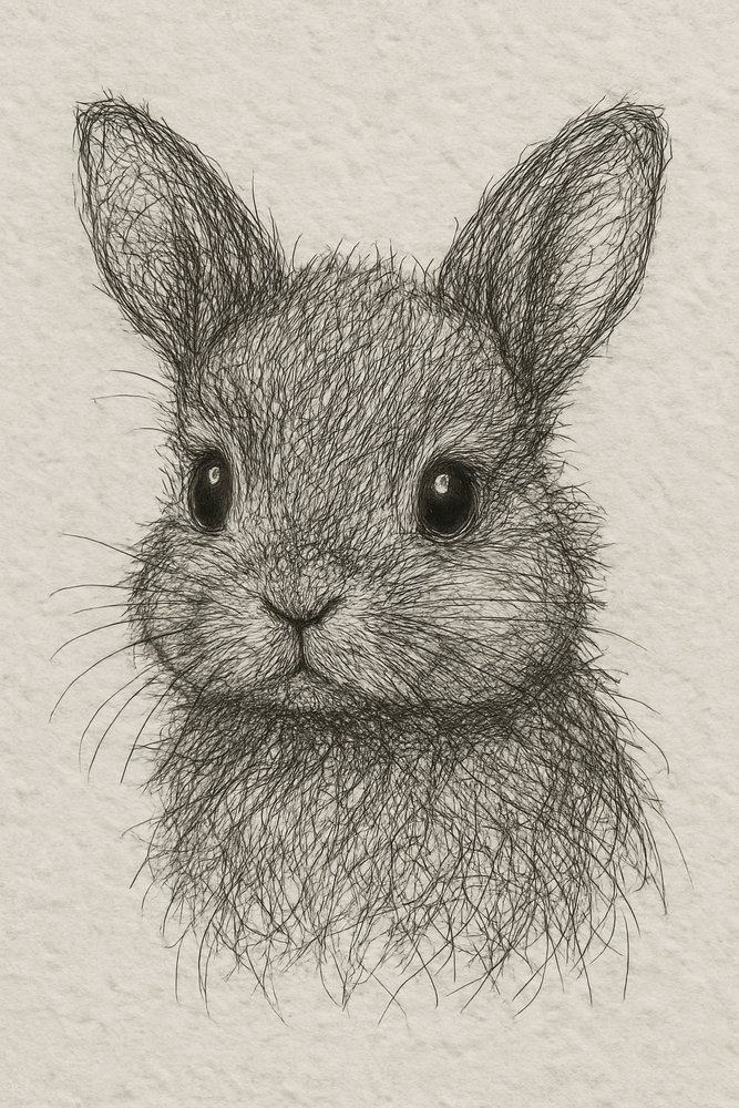 Desenho de um coelhinho fofo de Natalie Bruns