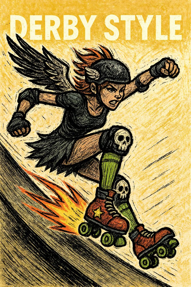 Patinadora do Fierce Derby de Natalie Bruns